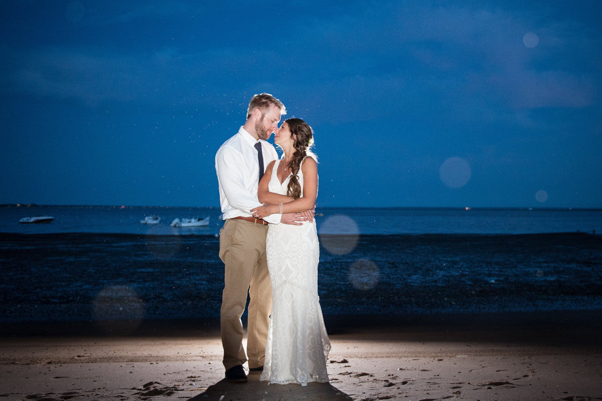 Jessica Mchale Photography Cape Cod Wedding Nighttime Beach Photo Jessica Mchale Photography